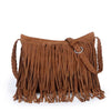 Suede Vintage Woven Fringe Bag 79955914C