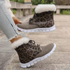 Women’s Leopard Print Plush Casual Snow Boots 38158373S