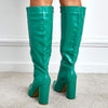 Women's Fashion Side Zipper High-Heeled Knee-High Boots 43146891C