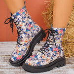 Women's Casual Skull Graffiti Martin Boots 97096208S