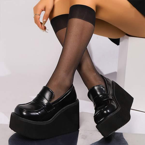 Women's Wedge Heel Thick Sole Mary Jane Shoes 08222058C