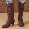 Women's High-Cut Vintage Western Studded Cowboy Boots 18078205C