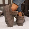 Women's Thick-Sole Lace-Up Plush Lined Winter Shoes 19818527C