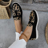 Women's Casual Flat-Soled Leopard Print Slip-On Loafers 52797994S