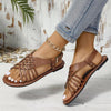 Women's Fashionable Cross-Strip Buckle Flat Sandals 76143943S