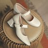Women's Retro Elegance Chunky Heel Mary Jane Shoes 75840110C