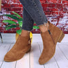 Women's Suede Belt Buckle Ankle Boots 45010784C