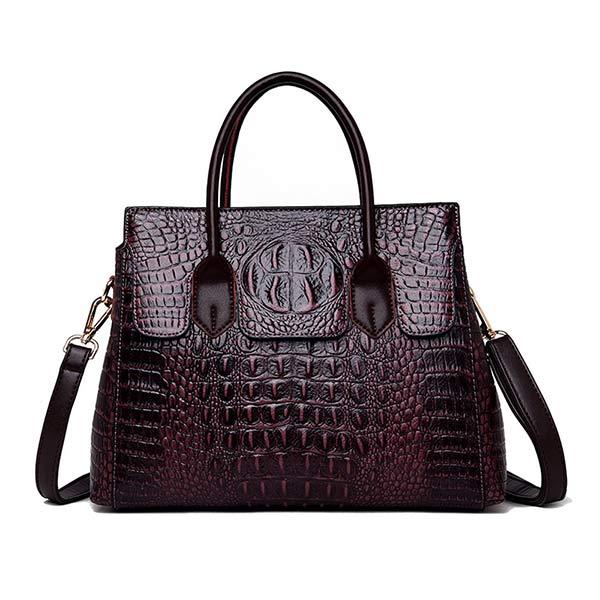 Crocodile-Pattern Tote Bag 33118894C