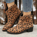 Women's round-toe chunky-heeled ankle boots 41687095C