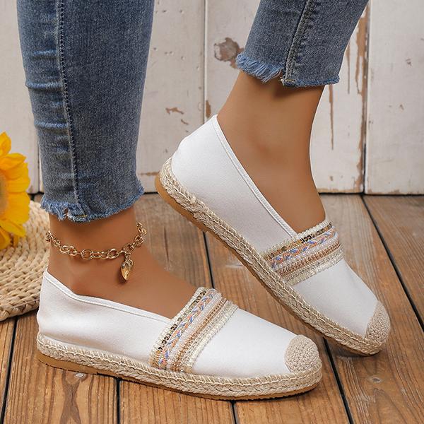 Women's Casual Ethnic Style Loafers Espadrille Shoes 12478113S