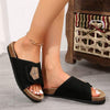 Women's Open-Toe Flat Slide Sandals 38655573C