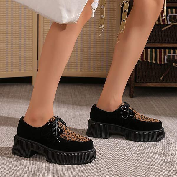 Women's Retro Platform Thick-Soled Shoes 06608689C