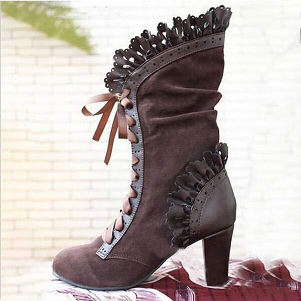 Women's Mid-Calf Lace-Up Boots 08719698C