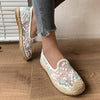 Women's Embroidered Mesh Round Toe Flat Fisherman Shoes 62345167C