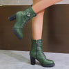 Women's Casual Belt Buckle Chunk Heel Short Boots 81073956S