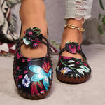 Women's Printed Handcrafted Casual Flats 09056290C