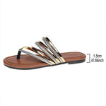 Women's Casual Rhinestone Flip-Toe Slippers 52236717C