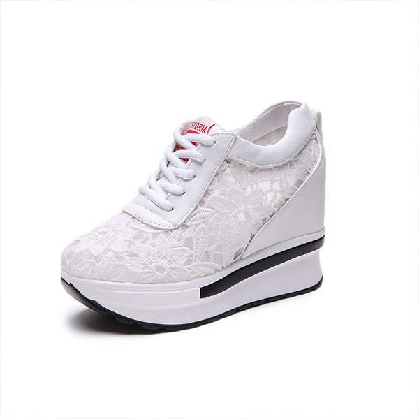 Women's Lace Thick Sole Sneakers 75227045C