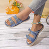 Women's Flat Buckle Strap Slide Sandals 67430249C