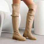 Women's Casual Low-Heel Over-the-Knee Boots 55592675C