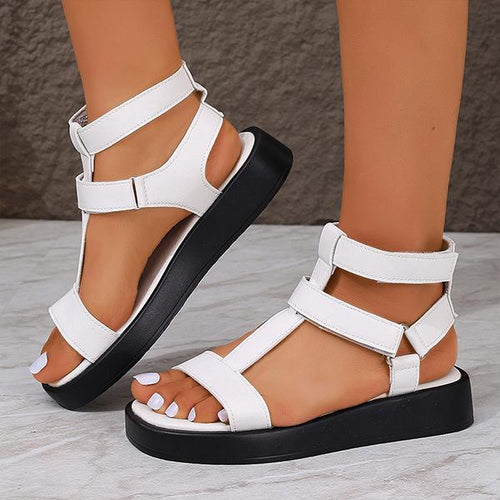 Women's Thick Sole Velcro Casual Roman Sandals 48548818S