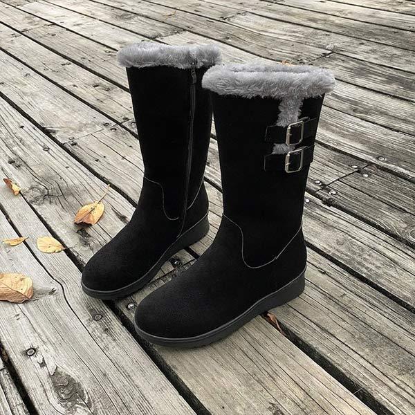 Women's Thick Sole Fleece-Lined Snow Boots 66112966C