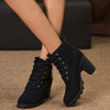 Women's Round Toe Lace-Up Fashion Ankle Boots 63893890C