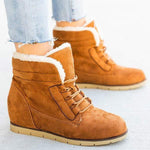 Women's Suede Lace-Up Short Boots 40439328C