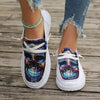 Women's Slip-On Printed Canvas Shoes 07823649C