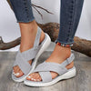Women's Platform Sports Sandals with Velcro Fish Mouth Design 63317746C