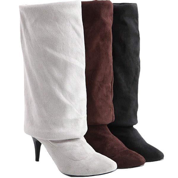 Women's High-Heeled Stretch Suede Over-the-Knee Boots 44888438C