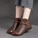 Women's Vintage Flat Ankle Boots 18517030C