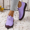 Women's Candy-Colored Lace-Up Soft Rubber Sole Casual Shoes 04074363C