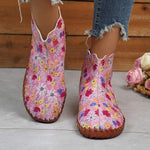 Women's Floral Print Fashion Ankle Boots 71661628C