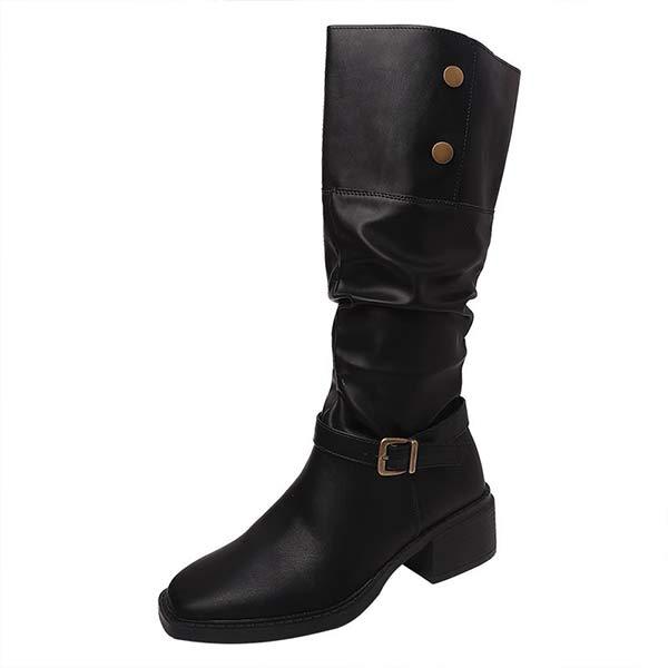 Women's Brown Vintage Over-the-Knee Cowboy Boots 01922049C