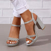 Women's Round-Toe Fashion High Heel Sandals 32104441C