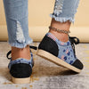 Women's Casual Colorblock Lace-up Flat Sneakers 48766825S
