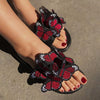 Women's Fashion Embroidered Butterfly Flat Slippers 89798083S