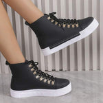 Women's Candy Color Metallic Lace-Up Sneakers 90628353C