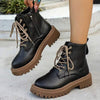 Women's Fashion Platform Ankle Combat Boots 03461463C