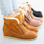 Women's Suede Lace-Up Short Boots 40439328C