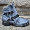 Women's Retro Side Zipper Chunky Heel Ankle Boots 58033463C