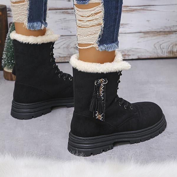 Women's Ethnic Style Tassel Decorated Snow Boots 95246389S