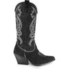 Women's Retro Pointed Toe Chunky Heel Embroidery Totem Western Cowboy Boots 46779429C