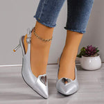 Women's Pointed Toe High Heel Slingback Sandals 52029190C