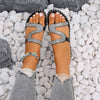 Women's Rhinestone Embellished Flat Casual Toe-Ring Sandals 80428110C