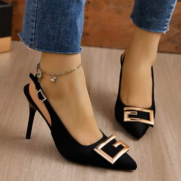 Women's Pointed Toe Fashionable Casual Stiletto Heels 42547464C