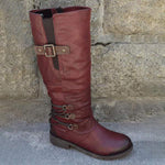 Women's Round-Toe Vintage Riding Boots 92634688C