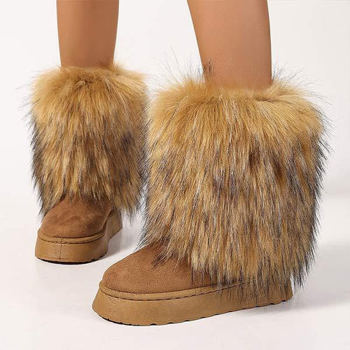 Women's Stylish Warm Fluffy Snow Boots 87035175C