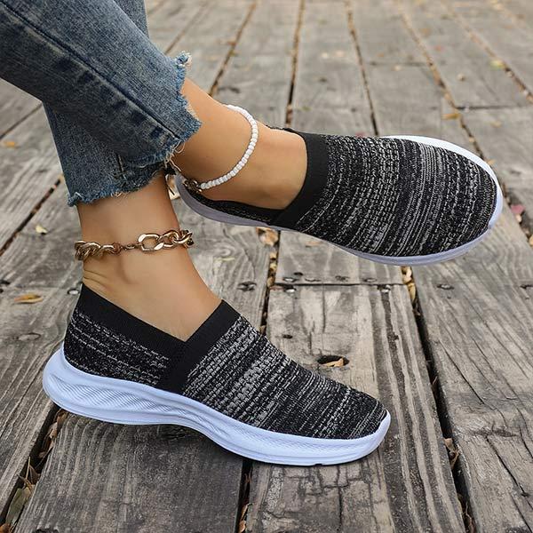 Women's Lightweight Breathable Flyknit Sneakers with Soft Sole – Casual Athletic Shoes 11133819C